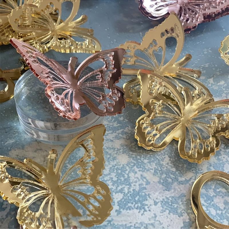 3D Acrylic Butterfly Cake Decor Birthday Cake Acrylic Solid Butterfly