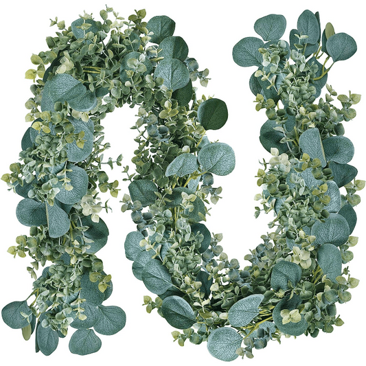 Faux Eucalyptus Garland Grey Green Wedding Arch Swag Backdrop Garland