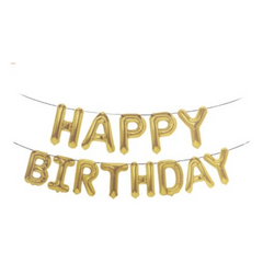 Happy Birthday Decoration Balloon Letter Foil Balloon Silvery Pink