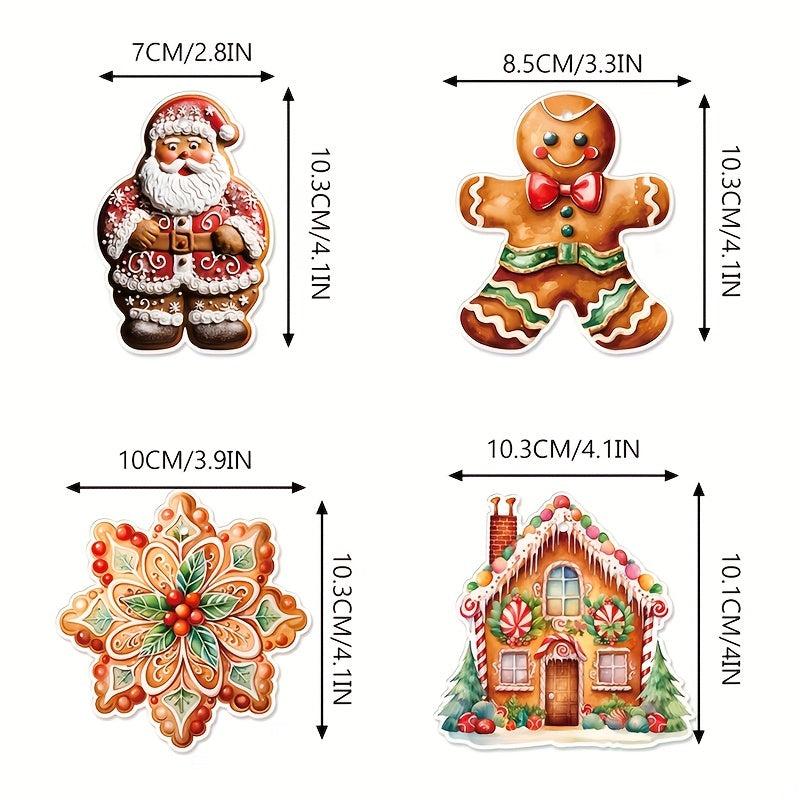 12pcs Gingerbread Man Christmas Hanging Decoration for Snow Scene