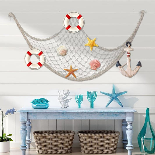 Fish Net Party Decorations For Pirate Hawaiian Mermaid Nautical Themed Party