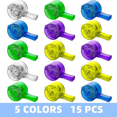 15pc Flashing Whistles Lanyards Glow Party Favors Kids
