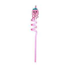 8 Piece Ocean Series Shark Jellyfish Bend Straw Party Favors
