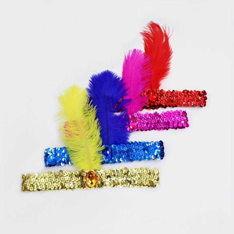 Halloween Red Sequin Headband for Dance Party