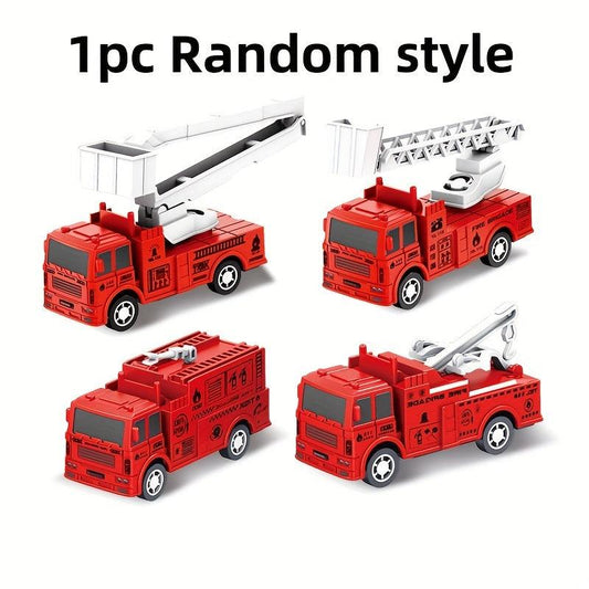Mini Pull Back Fire Truck Toy Boy Birthday Gift