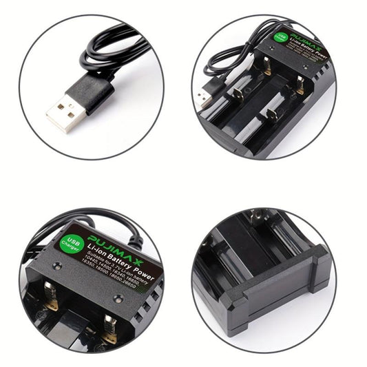 PUJIMAX 2-Slot Lithium Charger with Independent Charging