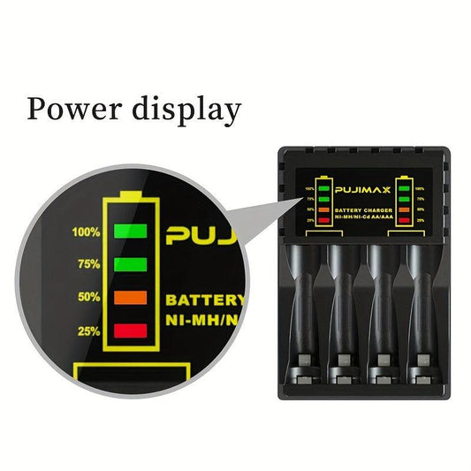 PUJIMAX 4-Slot 1.2V Smart Charger