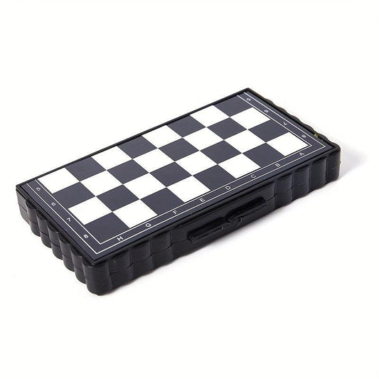 32pcs Mini Chess Set Folding Plastic Chessboard Portable for Home Outdoor