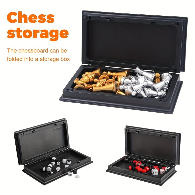 Mini Magnetic Chess Board Games Small Portable Folding Chess Travel Set