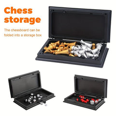 Mini Magnetic Chess Board Games Small Portable Folding Chess Travel Set
