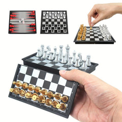 Mini Magnetic Chess Board Games Small Portable Folding Chess Travel Set