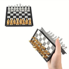 Mini Magnetic Chess Board Games Small Portable Folding Chess Travel Set