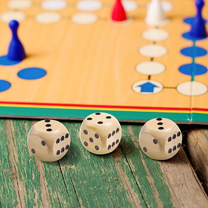 10 Wooden Dice 6 Sided Digital Game Props 16mm