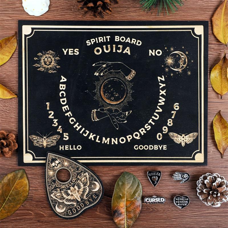 Wooden Talking Board Set with Laser Engraved Planchette