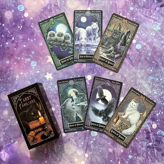 Familiars Tarot Card Deck with Guidebook QR Code