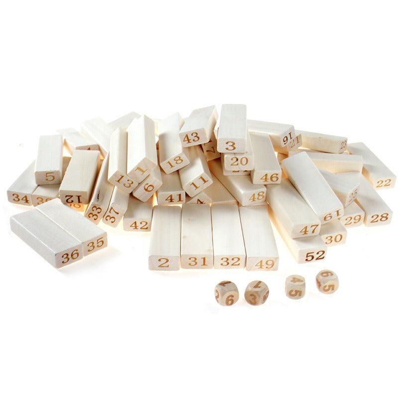 54pcs Stacking Numbers Building Blocks Puzzle Wooden Toys