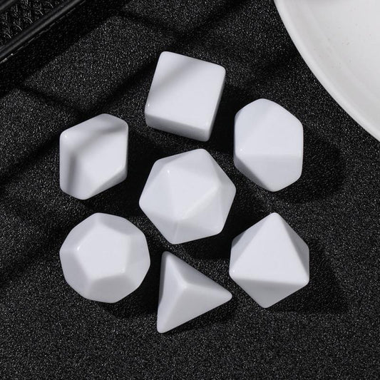 7pcs Blank Rounded Dice DIY Board Game Accessories