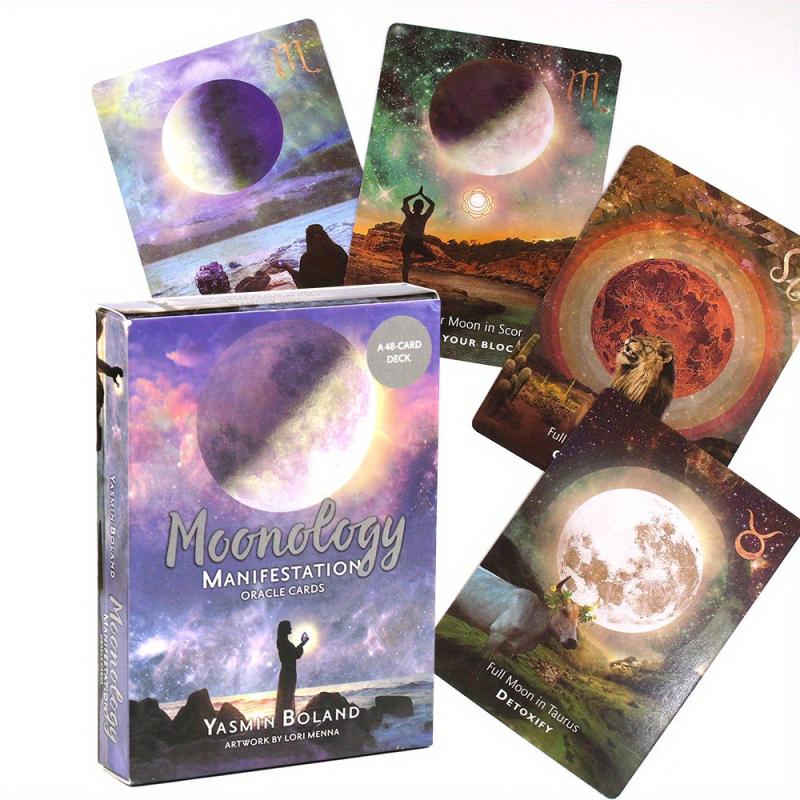Moonology Manifestation Oracle 48 Card Deck Tarot Learning Moon Love Oracle