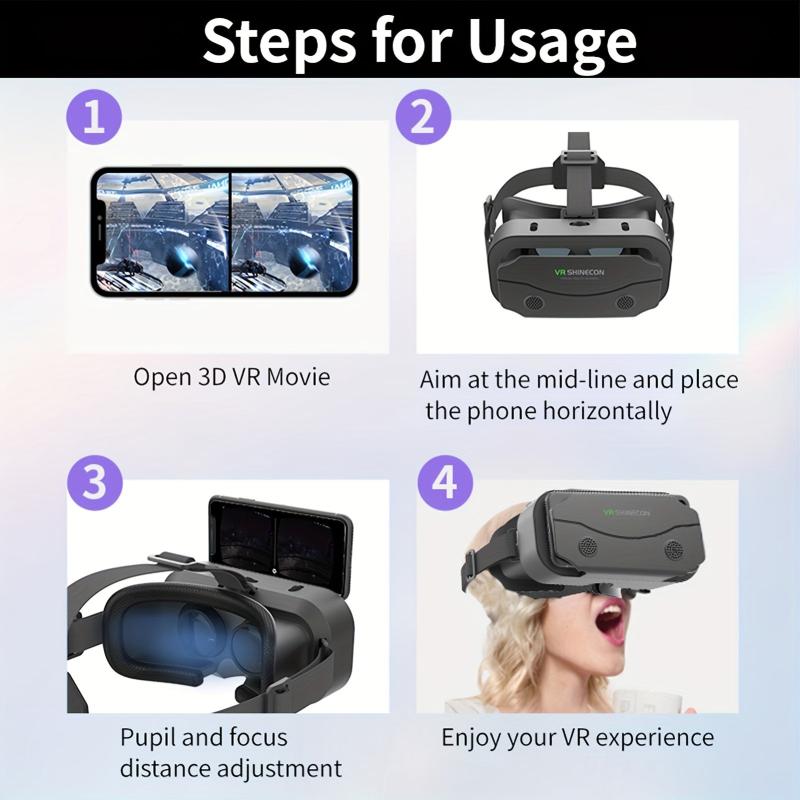 3D VR Virtual Reality Headset Glasses Smartphone Goggles Comfortable
