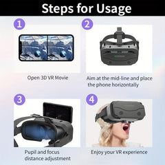 3D VR Virtual Reality Headset Glasses Smartphone Goggles Comfortable