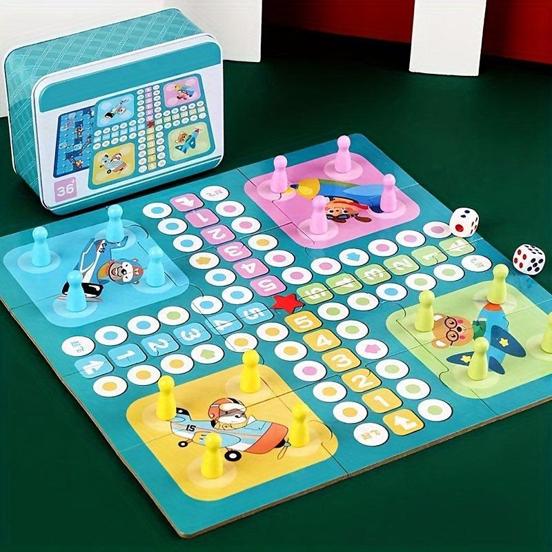 Iron Box Flying & Snake Chess Toys