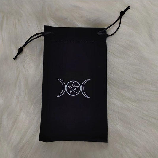 Velvet Moon Phase Goddess Dice Bag Tarots Storage Bag