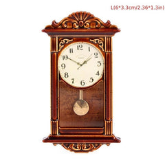 Mini Retro Roman Clock Ornament for 1/12 Doll House Simulation