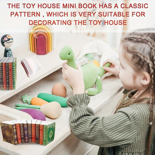 30PC 1:12 Scale Reusable Dolls House Bedroom & Study Decor Book Set Colored
