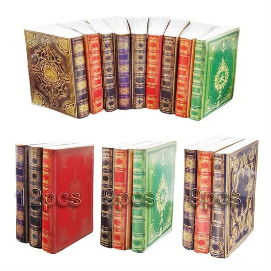 30PC 1:12 Scale Reusable Dolls House Bedroom & Study Decor Book Set Colored