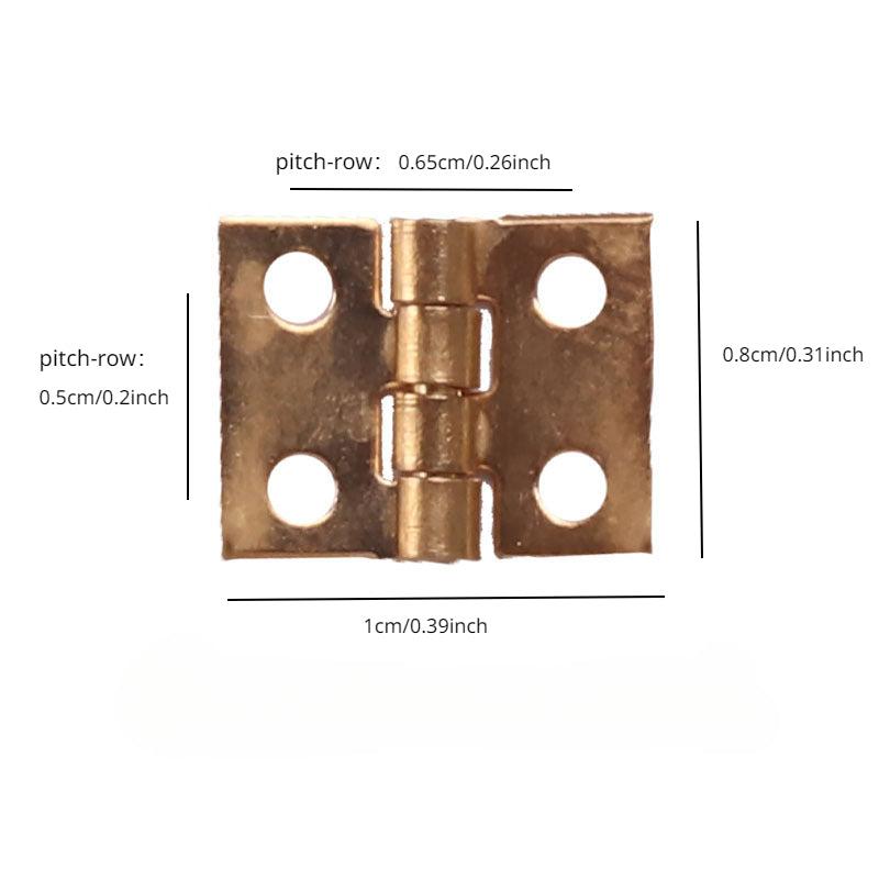 10pcs Mini Hinges 40pcs Screws DIY Doll House Toy Decoration Accessories