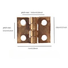 10pcs Mini Hinges 40pcs Screws DIY Doll House Toy Decoration Accessories