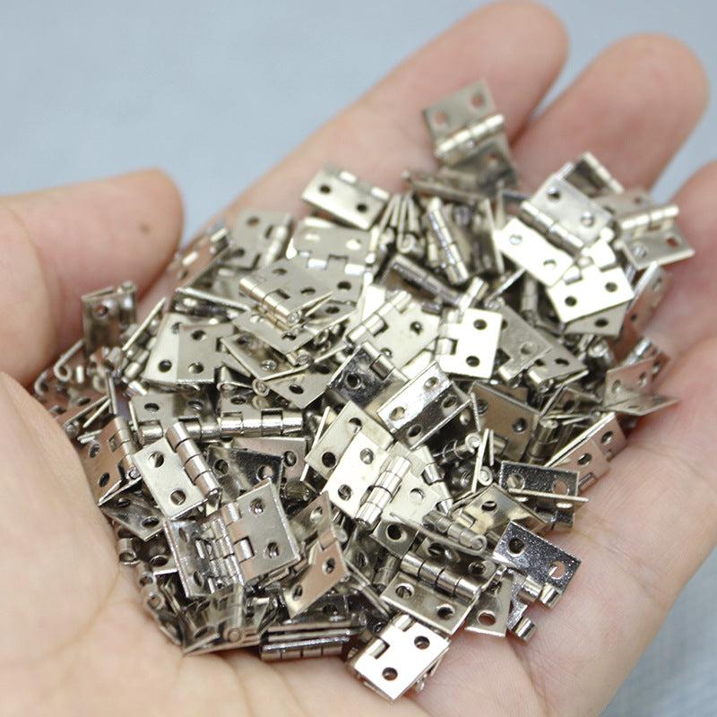 10pcs Mini Hinges 40pcs Screws DIY Doll House Toy Decoration Accessories