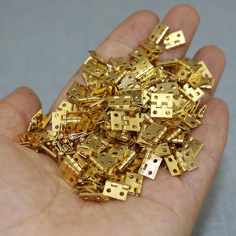 10pcs Mini Hinges 40pcs Screws DIY Doll House Toy Decoration Accessories