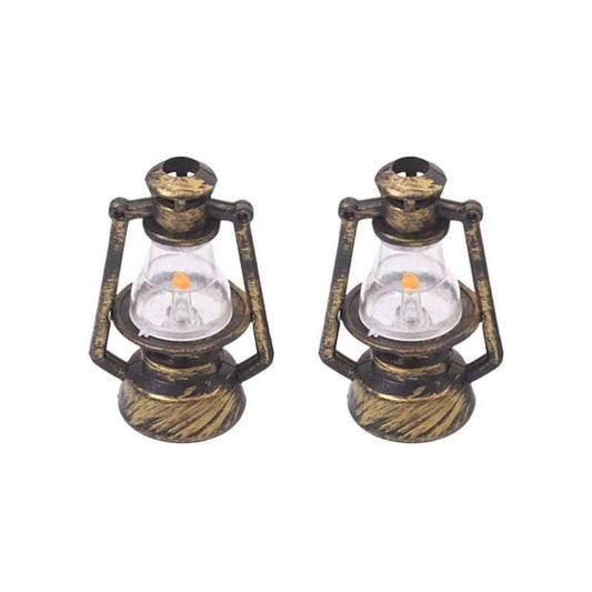 2pcs Mini Kerosene Lantern Fairy Garden Ornaments