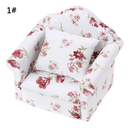 Mini Dollhouse Furniture Sofa for 1:12 Scale Dolls