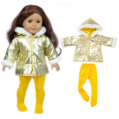 American Girl Doll Clothes Set - Down Jacket Pants Doll Clothes - Christmas Gift