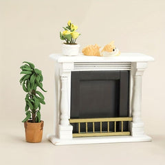 Cozy Mini Fireplace Model for Dollhouses