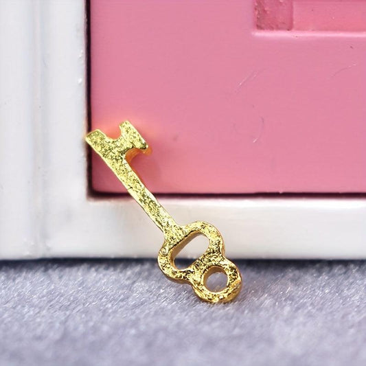 4Pcs 1:12 Metal Furniture Door Lock Dollhouse Mini Hardware Decor