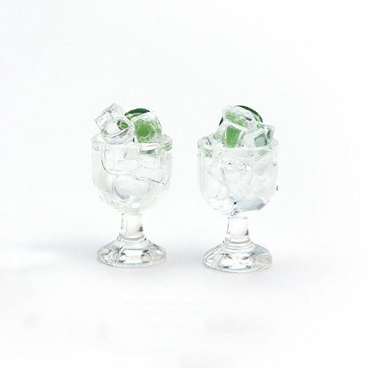 Dollhouse Vodka Bottle & Wine Glass for Ob11 BJD Blythe Decoration