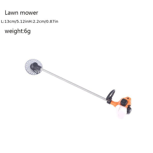 Doll House Mini Lawn Mower Chainsaw Simulation Ornament