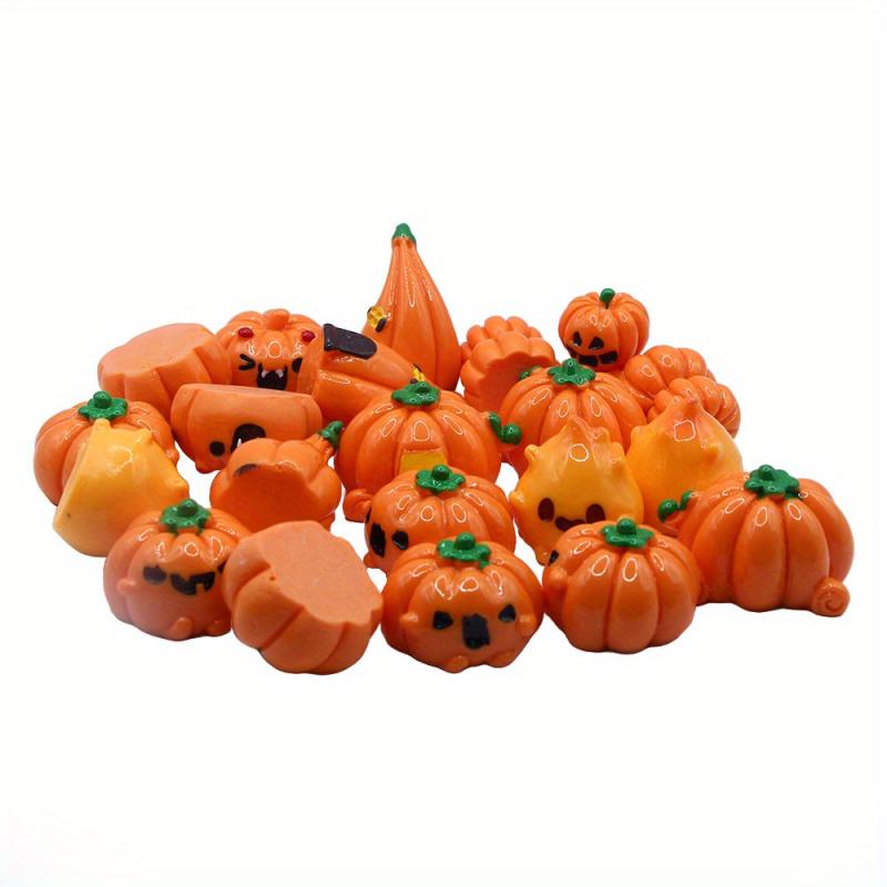 7pcs Halloween Ghost Face Pumpkin Doll House Props Micro Scenes Decorations