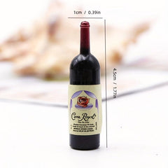 Mini Plastic Wine Bottle Ornaments 1:12 Dollhouse Micro Landscape Decoration