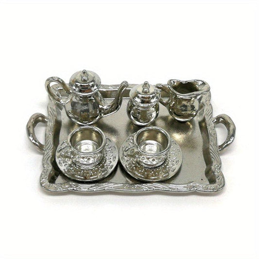 Dollhouse Miniature Tea Set 1:12 Scale Kitchen Party Plates