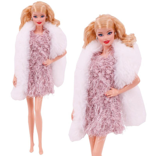Doll Clothing Accessories Plush Vest Jacket Skirt Suit for 27-42'' Doll