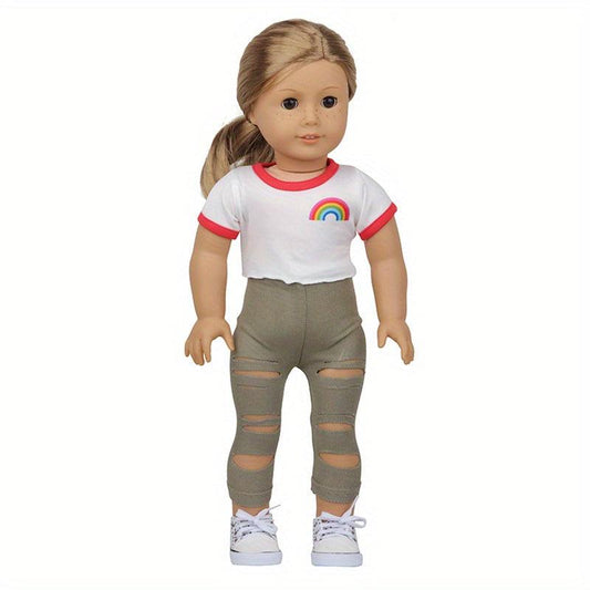 Doll T Shirt Pants Set for American Girls Dolls