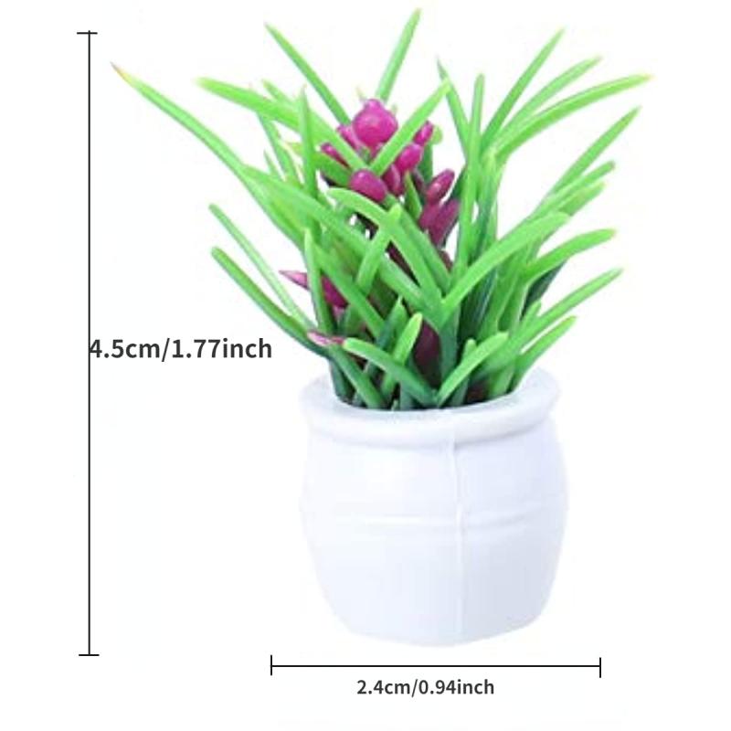 Dollhouse Flower Pots 1:12 Scale DIY Furniture Garden Accessory