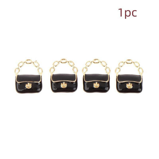 Metal 3D Bag Model Shoulder Bags Dollhouse Decor DIY Accessories