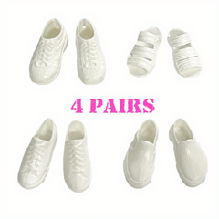 4 Pairs Business Shoes Slippers Doll Shoes Prince Boots Male Doll Casual Shoes