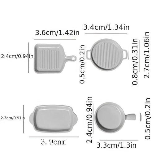 Dollhouse Baking Pan Steak Pan Cookware Kitchen Model