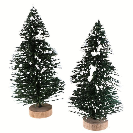 2pcs Dollhouse Christmas Trees Fairy Garden Doll House Decoration